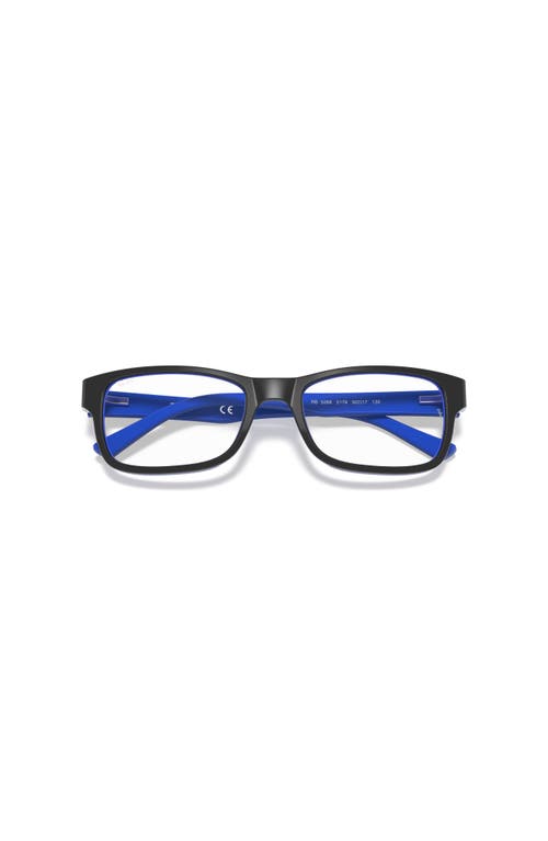 Ray Ban Ray-ban 52mm Square Optical Glasses In Brown