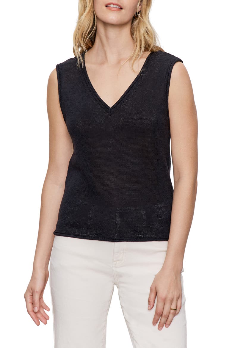 Stripe Sweater Tank, Main, color, BLACK