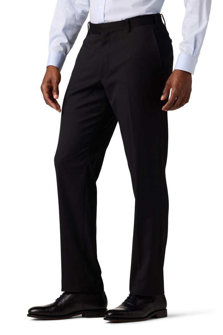 Performance Tailored Fit Suit Separate Trousers, Alternate, color, BLACK