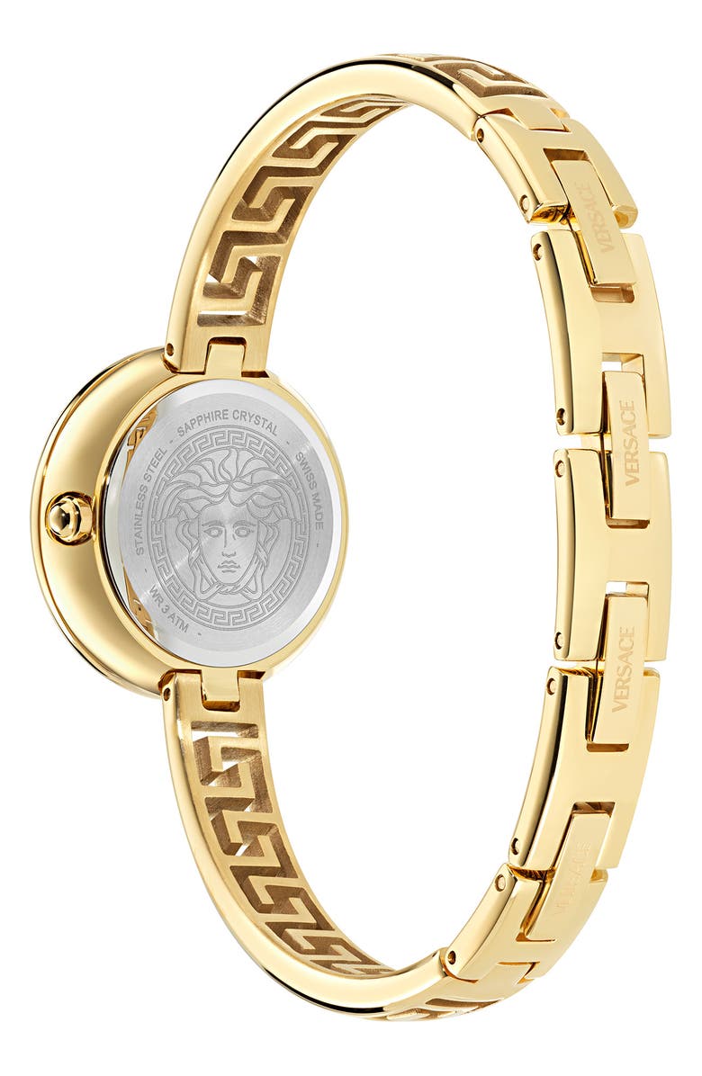 Versace Medusa Eclipse Bracelet Watch, 28mm, Alternate, color, Ip Yellow Gold