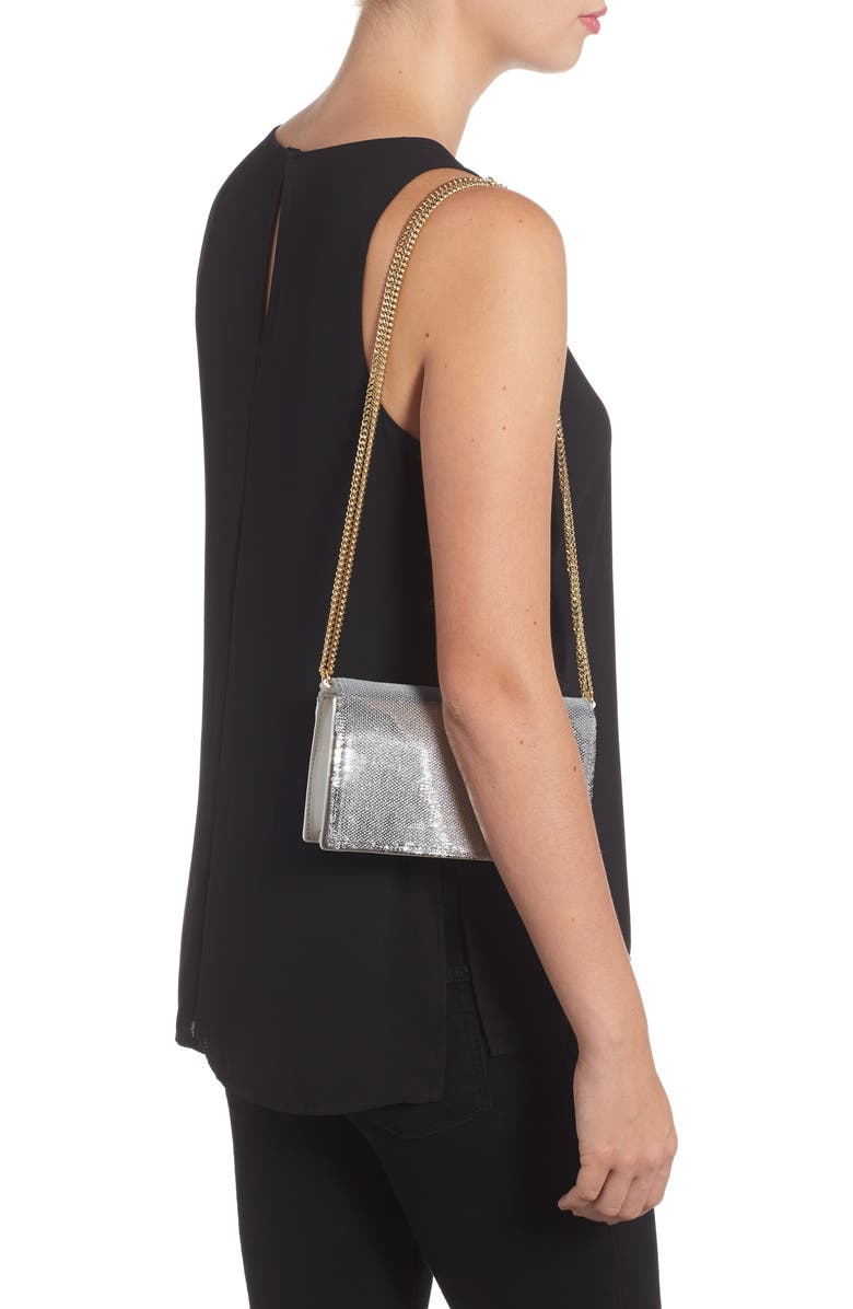 Diane von Furstenberg Soirée Sequin Crossbody Clutch, Alternate, color,