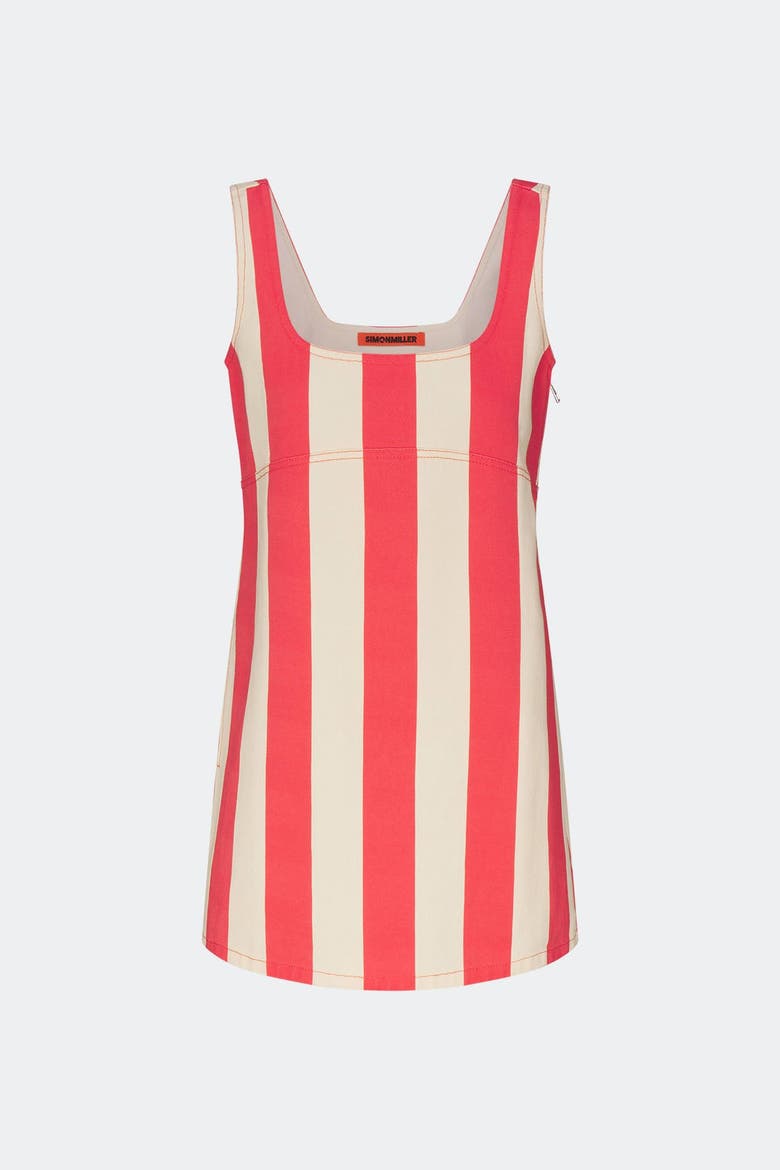 Sahara Denim Dress, Alternate, color, Venetian Red Stripe
