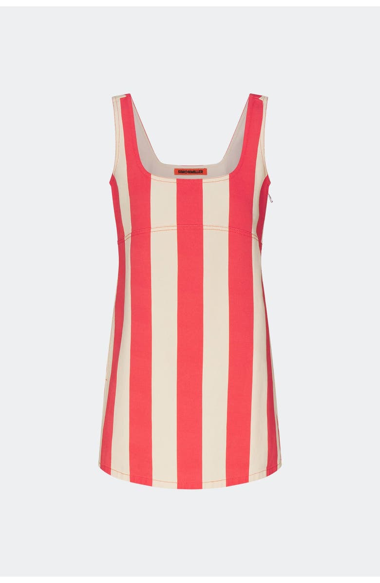 SIMONMILLER Sahara Striped Denim Dress, Alternate, color, Venetian Red Stripe