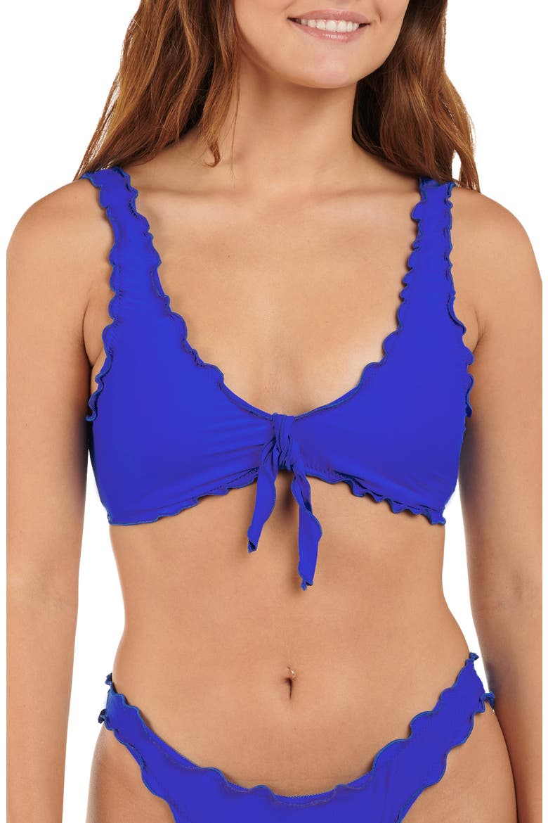 Solid Merrow Bralette Bikini Top, Main, color, OCEAN
