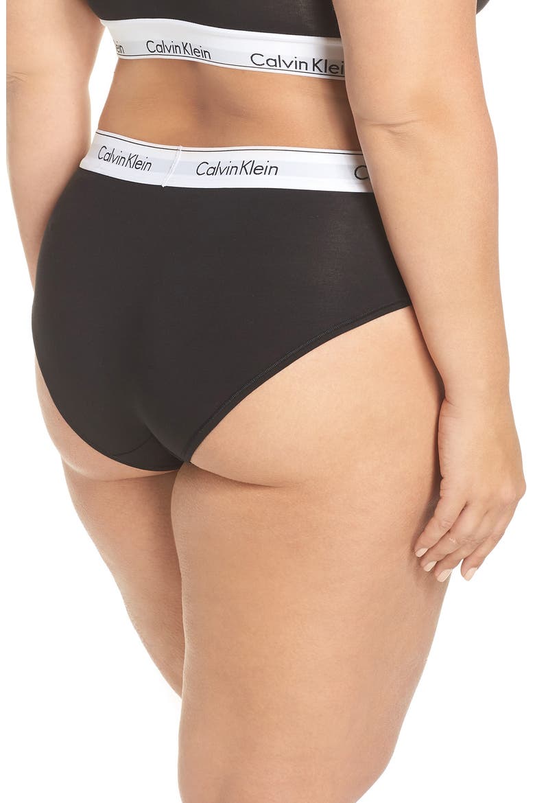 Modern Cotton Blend Hipster Briefs, Alternate, color, BLACK