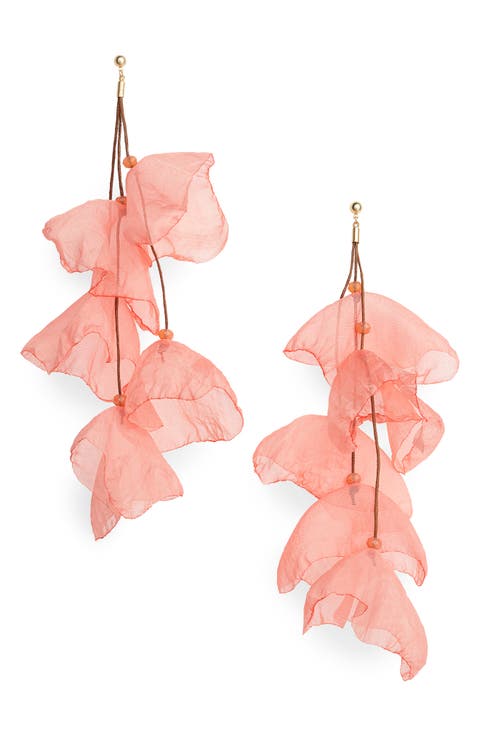 Petal Chiffon Statement Earrings