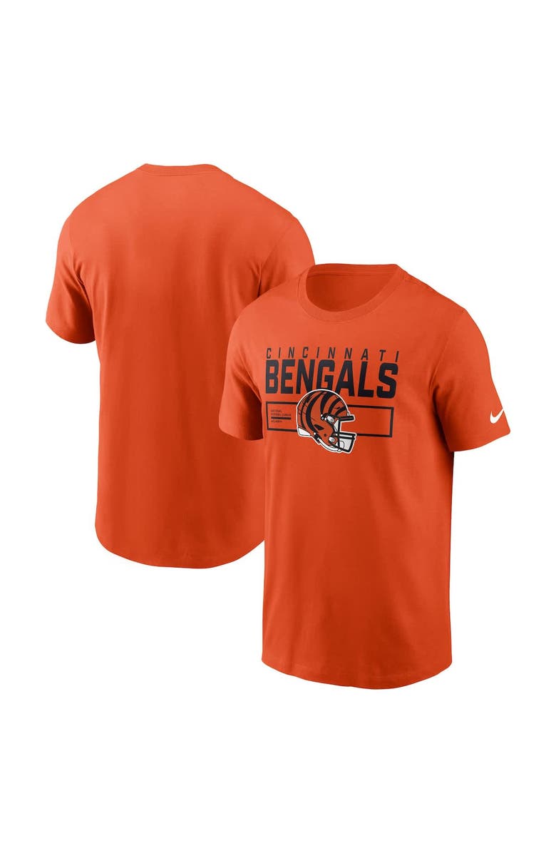 Nike Men's Nike Orange Cincinnati Bengals Primetime Helmet Essential T-Shirt, Main, color,