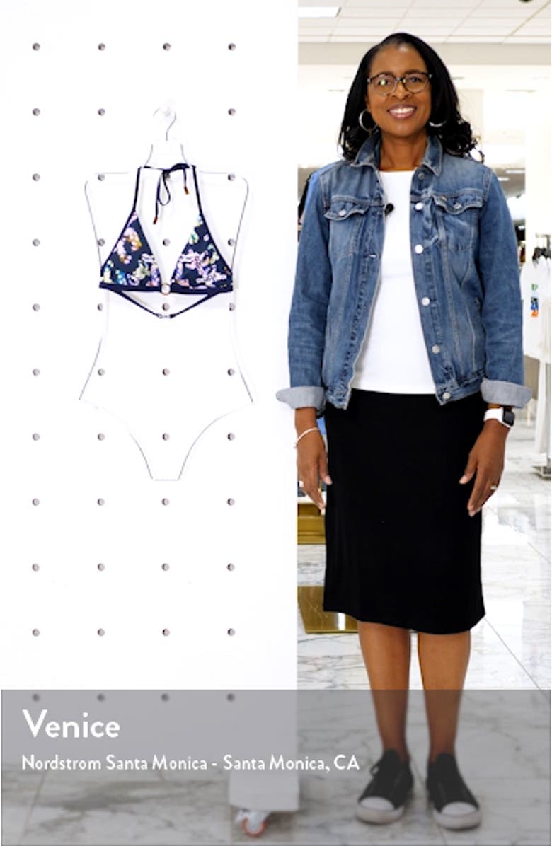 Watercolor Turtle Triangle Bikini Top, sales video thumbnail