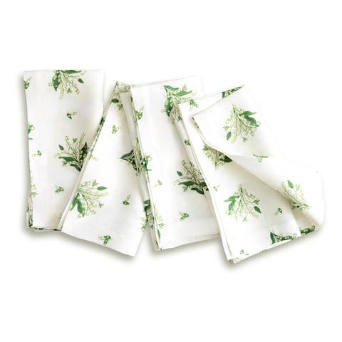 Linen Dinner Napkins - Lily of the Valley, 20" x 20" Inch
