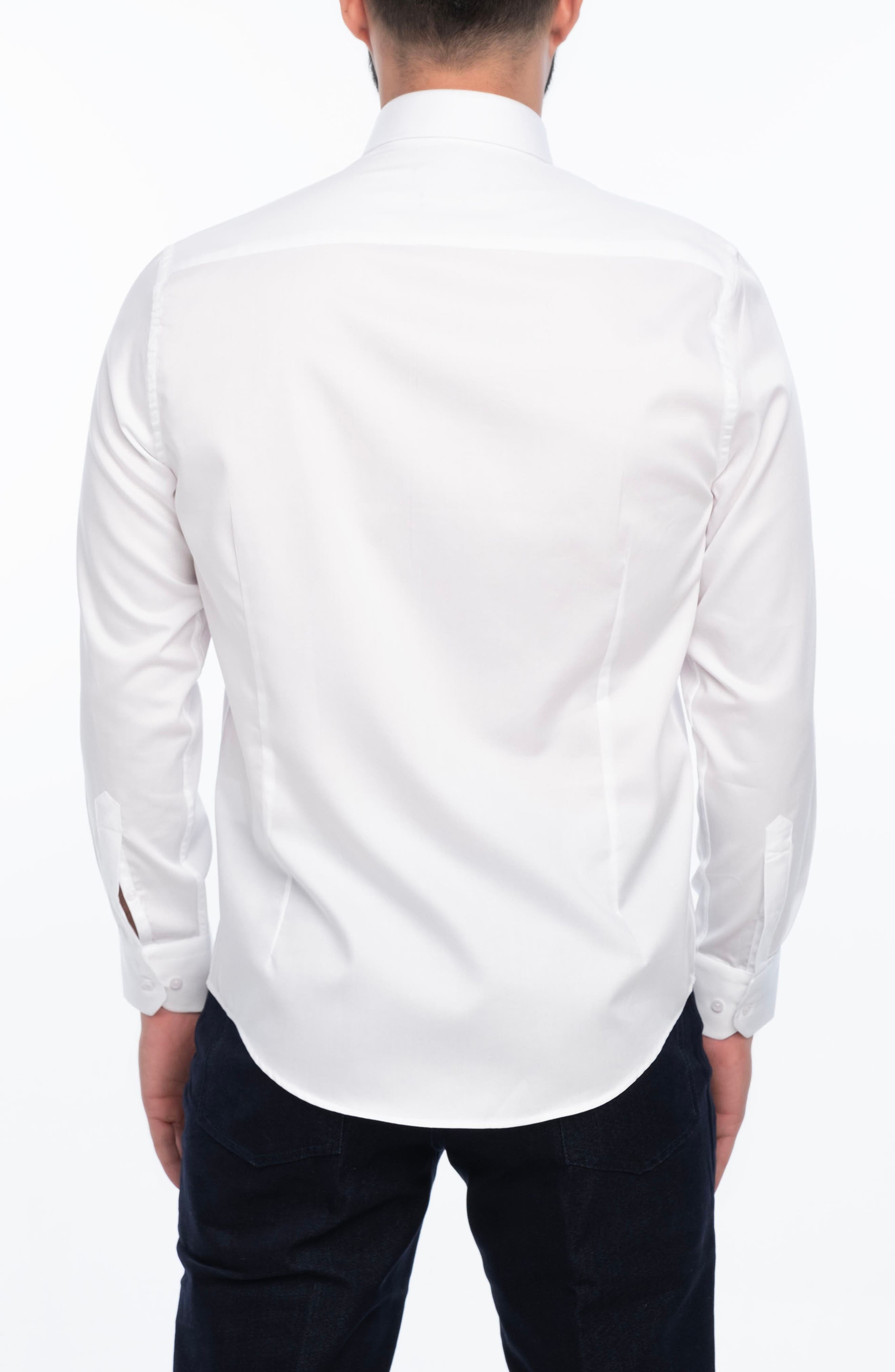 Solid Cotton Slim Fit Button Down Shirt - image 2