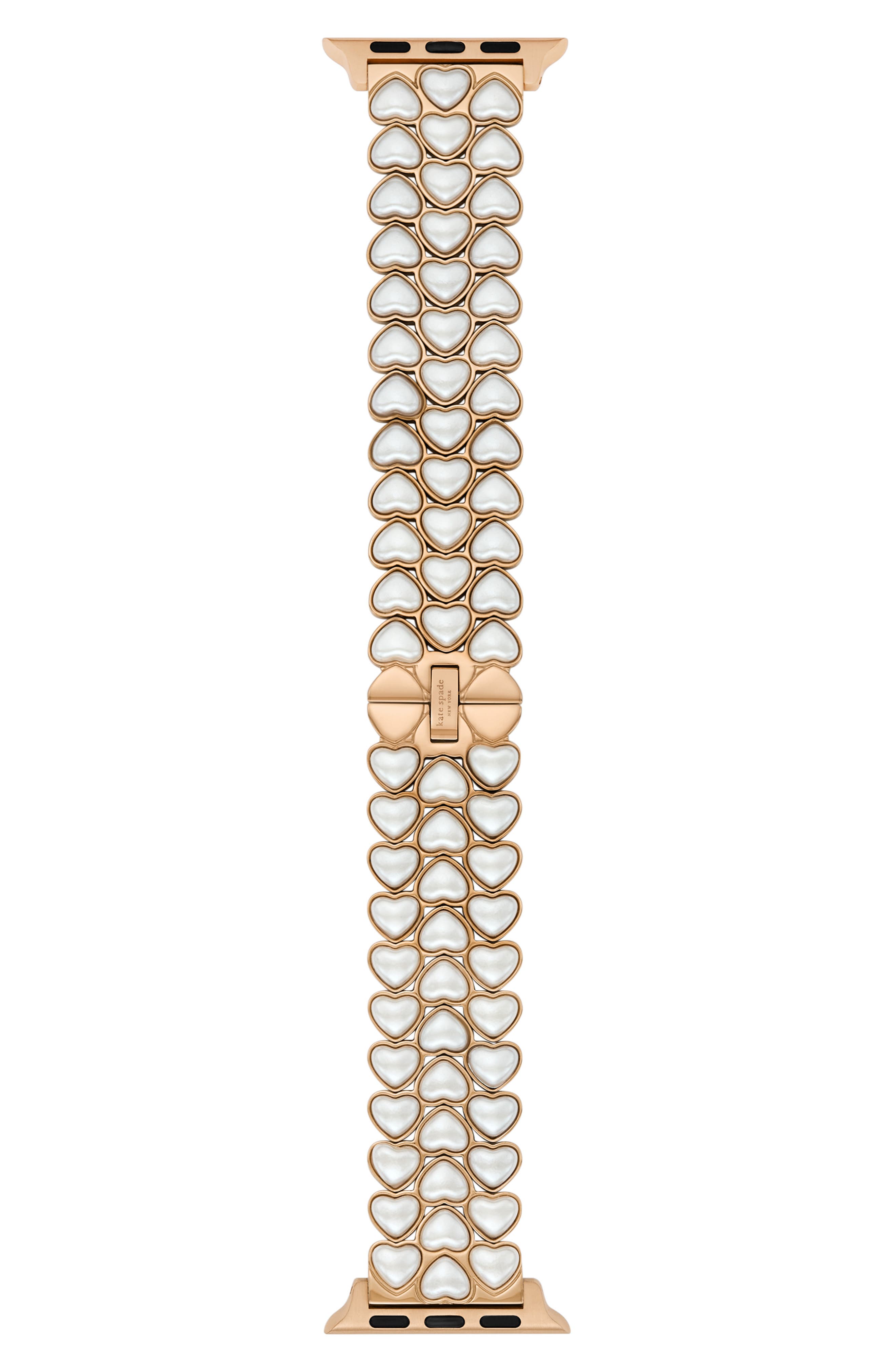 Kate Spade New York heart shape imitation pearl 20mm Apple Watch