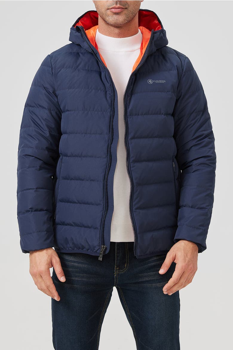 Puffer Down Jacket, Alternate, color, Navy