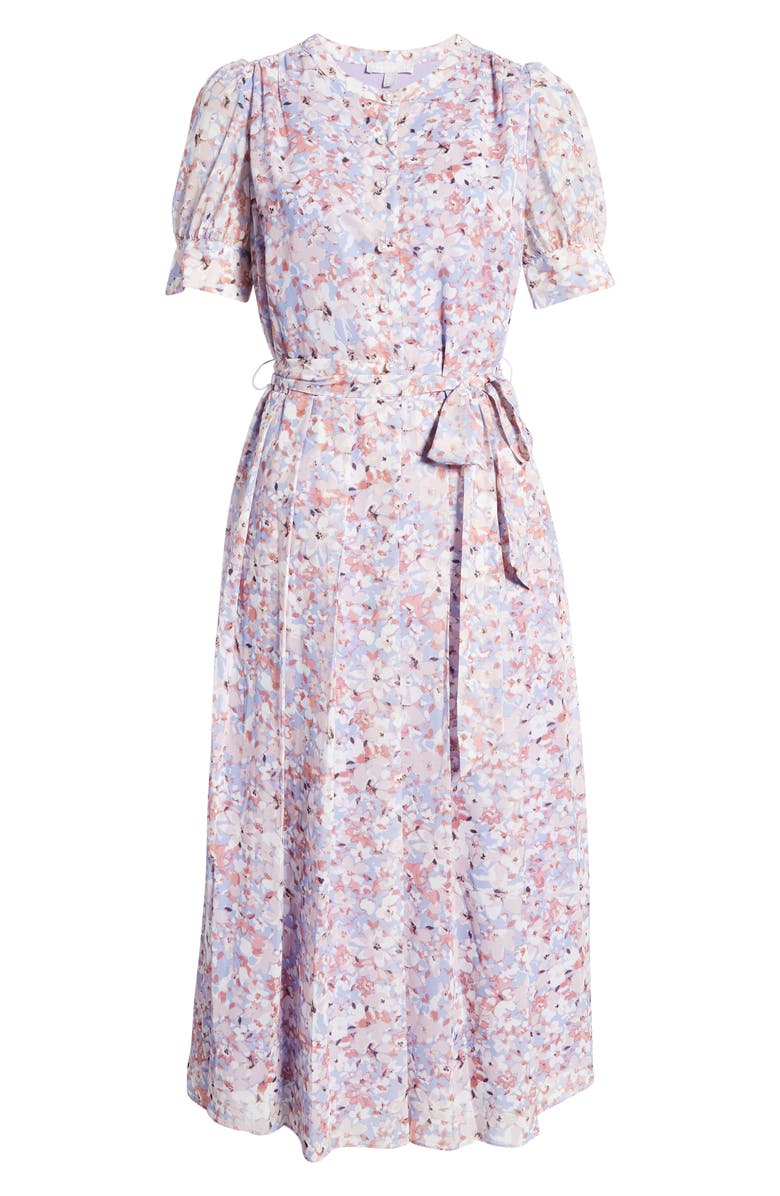Chelsea28 Floral Puff Sleeve Midi Dress, Alternate, color, 