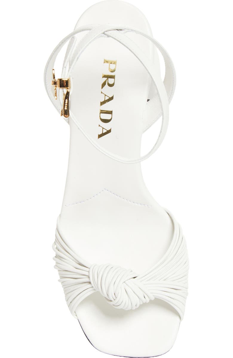 Prada Cage Sandal, Alternate, color, Bianco