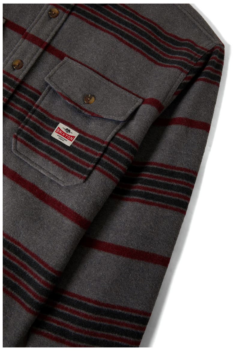 Altered Threads Stripe Fleece Button-Up Overshirt, Alternate, color, MULTI BLANKET STRIPE