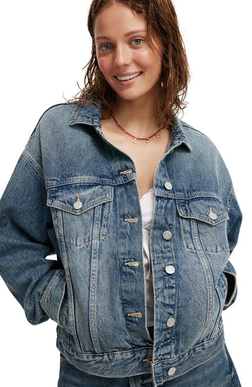 Cotton On Original Denim Jacket In Blue Dusk