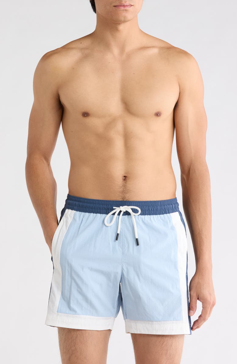 BOSS Remy Swim Trunks, Main, color, Light/ Pastel Blue