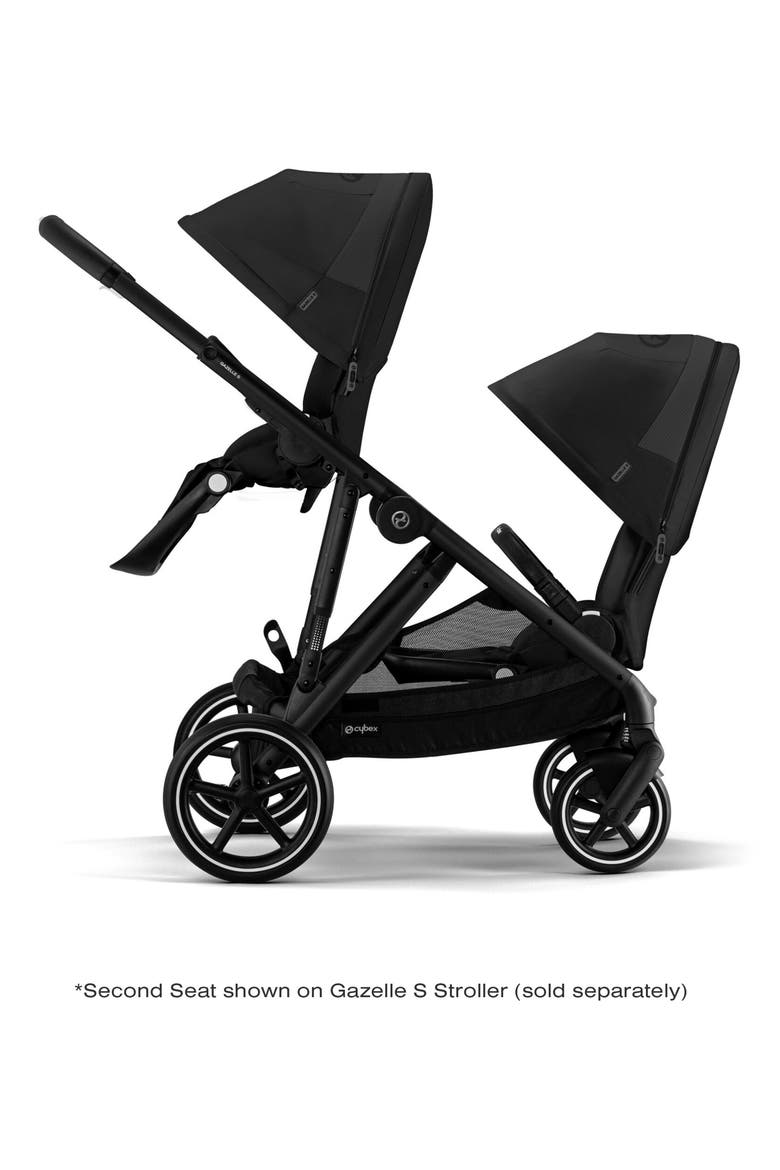 Gazelle S Second Seat, Alternate, color, MOON BLACK