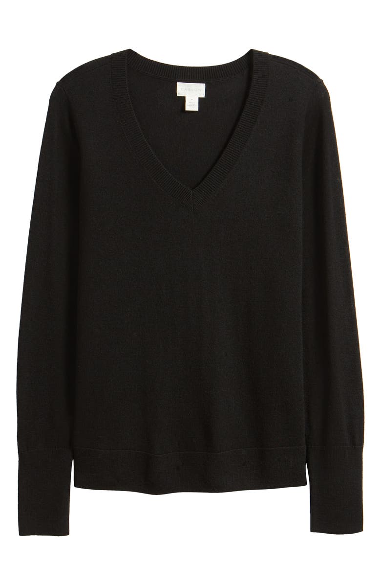 Caslon<sup>®</sup> Wool Blend V-Neck Sweater, Alternate, color, 