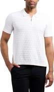 XRAY Quarter Zip Argyle Knit Polo