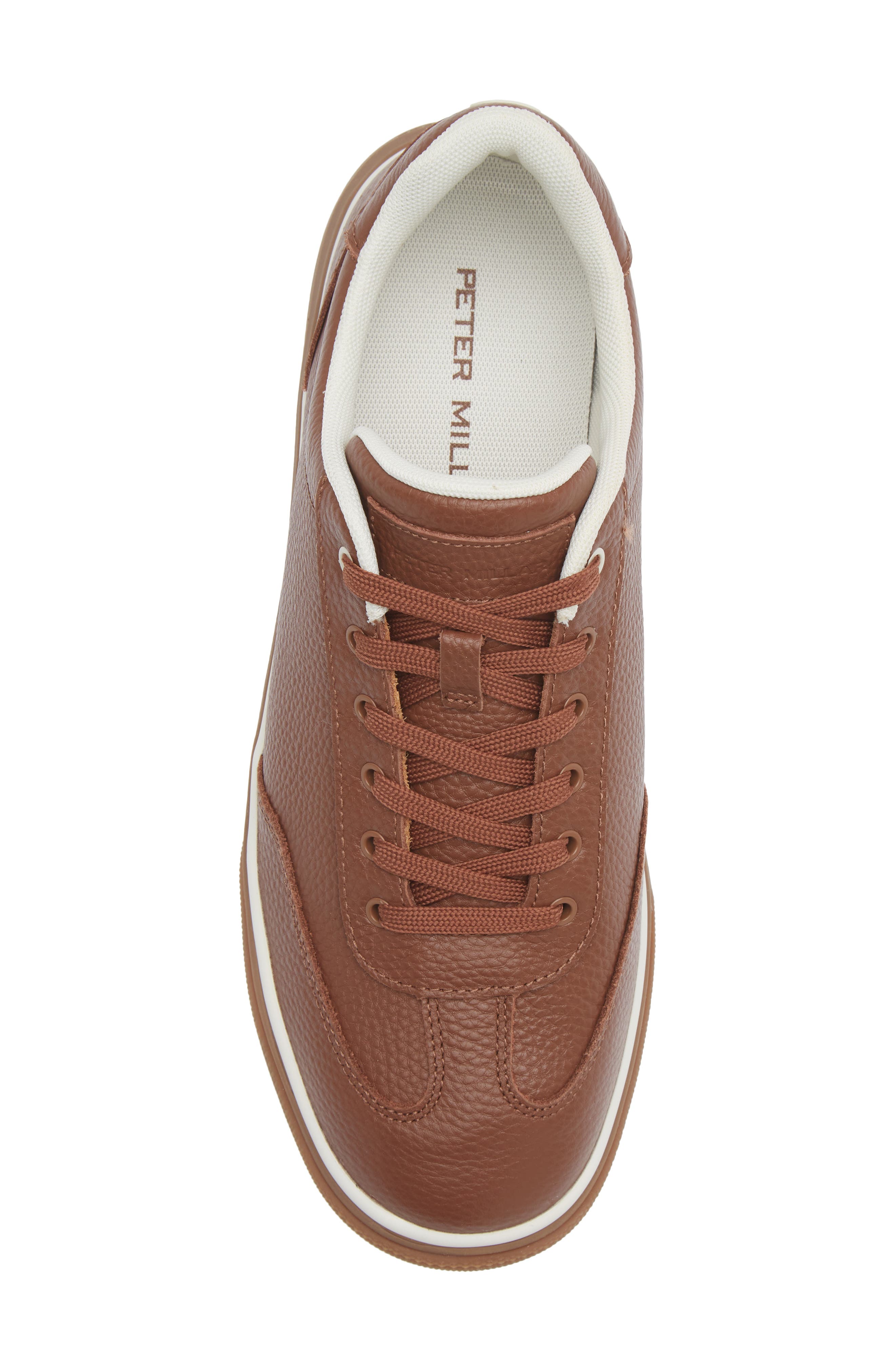 Peter Millar Drift Hybrid Water Resistant Leather Golf Shoe, Alternate, color, Whiskey
