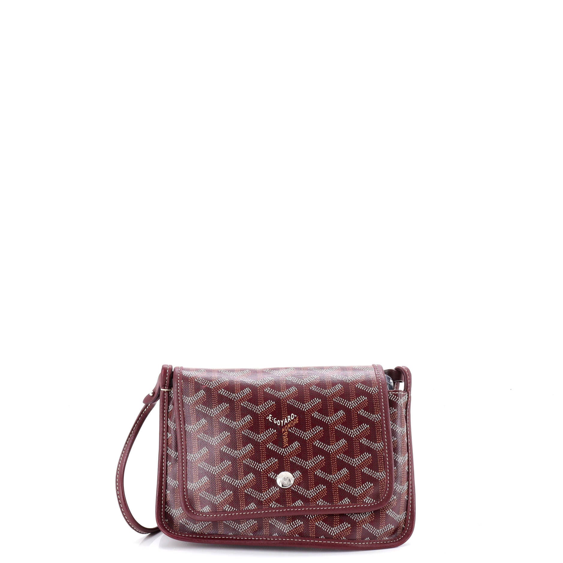 Pre-Owned Goyard Plumet Clutch Wallet Coated Canvas, Main, color, Red