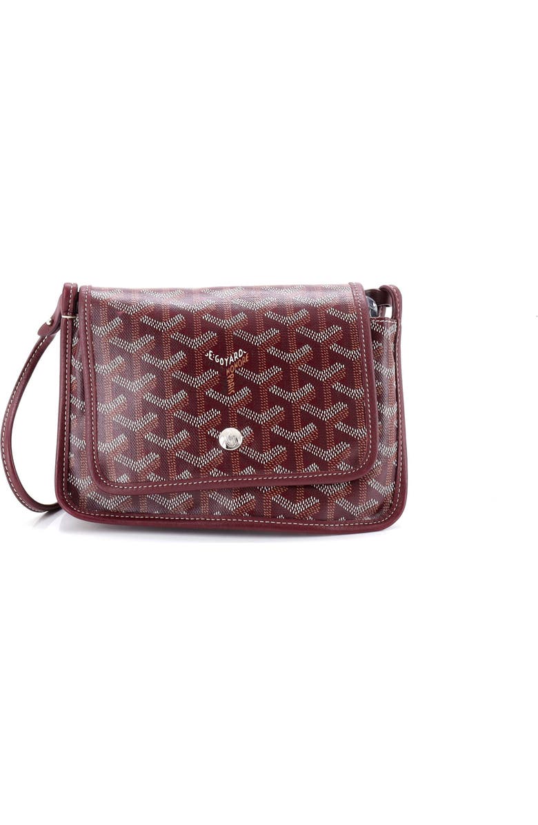 Pre-Owned Goyard Plumet Clutch Wallet Coated Canvas, Main, color, Red