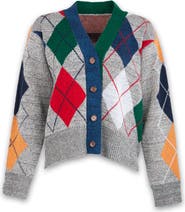 SAACHI Argyle Knit Cardigan