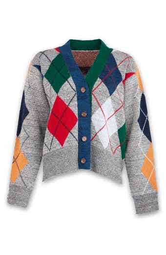 SAACHI Argyle Knit Cardigan