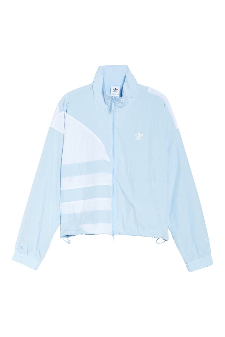 Large Logo Track Jacket, Alternate, color, CLEAR SKY/ WHITE