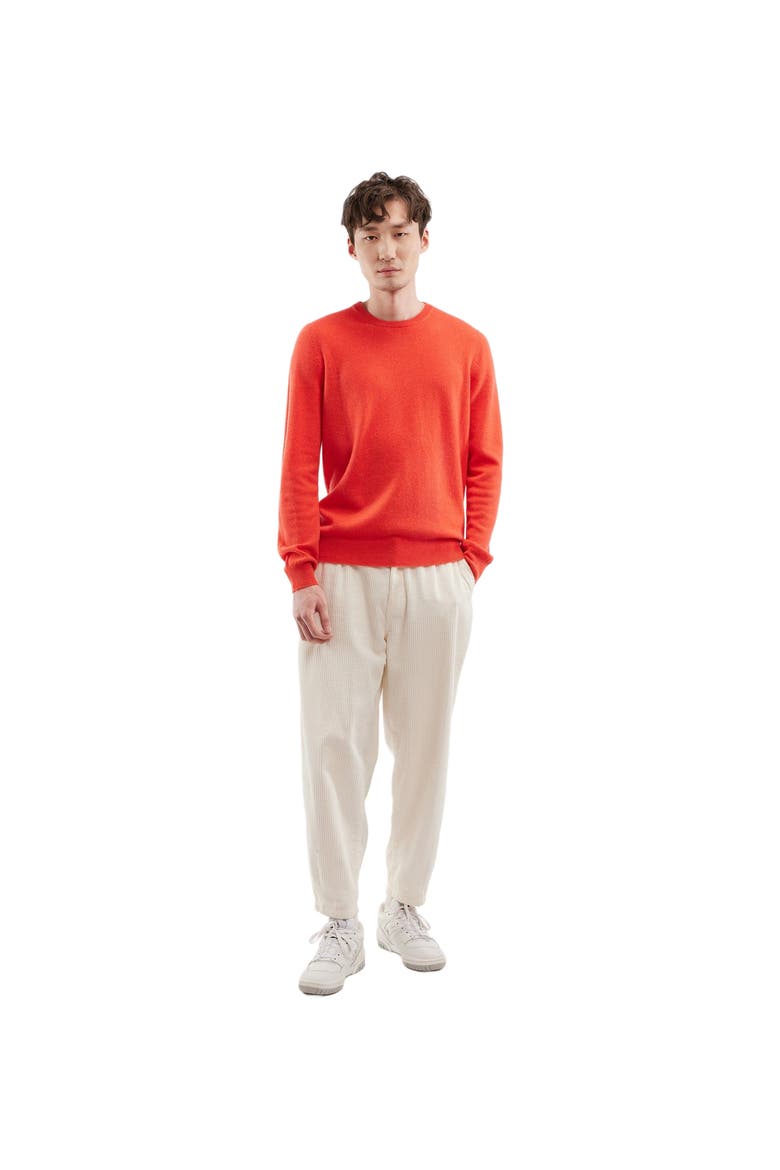 Essential Crewneck Cashmere Sweater, Main, color, fiesta