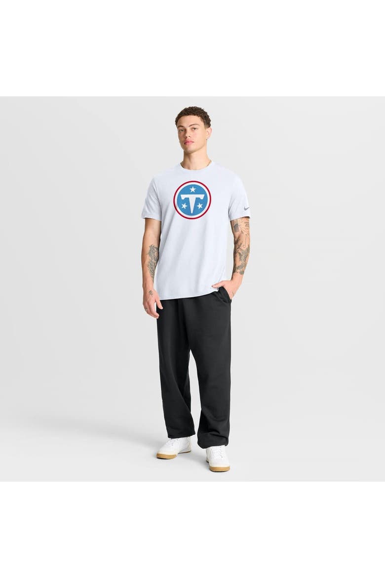 Men's Nike White Tennessee Titans Essential Logo T-Shirt, Alternate, color, White