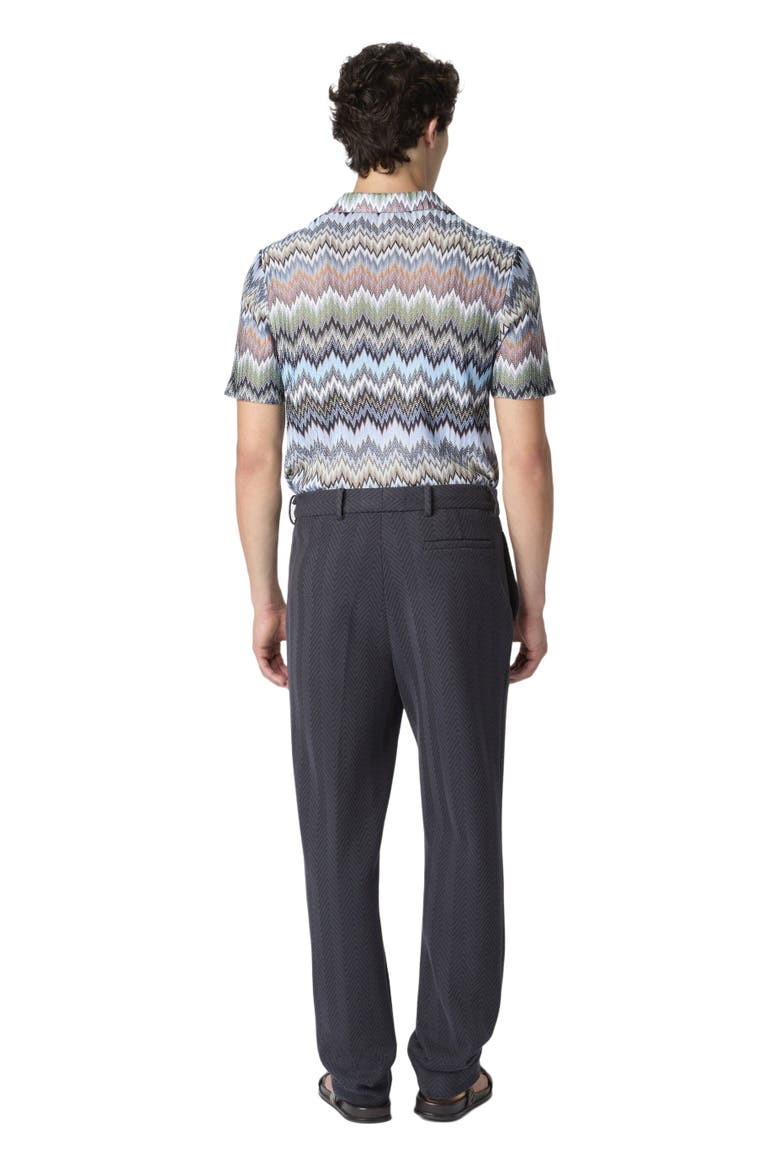 Short-sleeved Viscose Chevron Shirt With Snake Pattern, Alternate, color, Beige& White