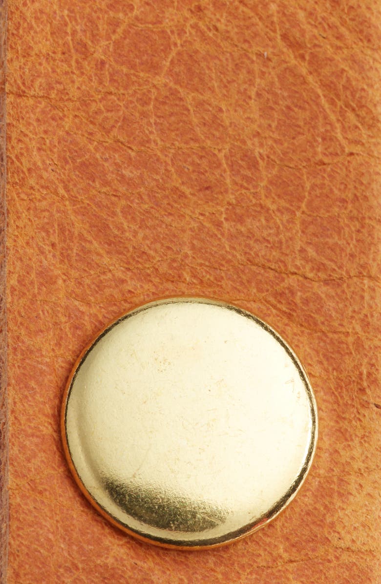 Ada 'Cala' Studded Skinny Leather Belt, Alternate, color, Tan