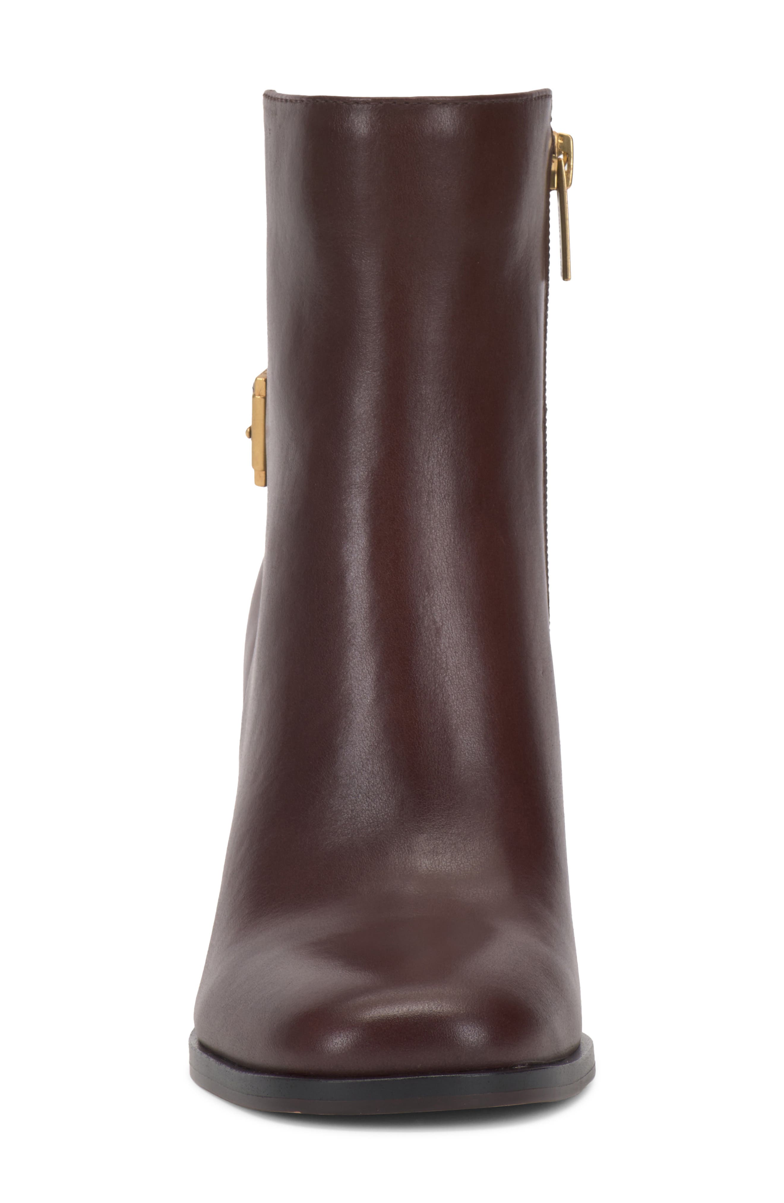 Melvani Leather Bootie, Alternate, color, WARM CHESTNUT