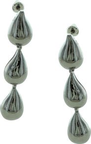 OLIVIA WELLES Esti Puffy Teardrop Linear Drop Earrings