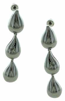 OLIVIA WELLES Esti Puffy Teardrop Linear Drop Earrings