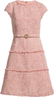 AK ANNE KLEIN Heritage Tweed Midi Dress