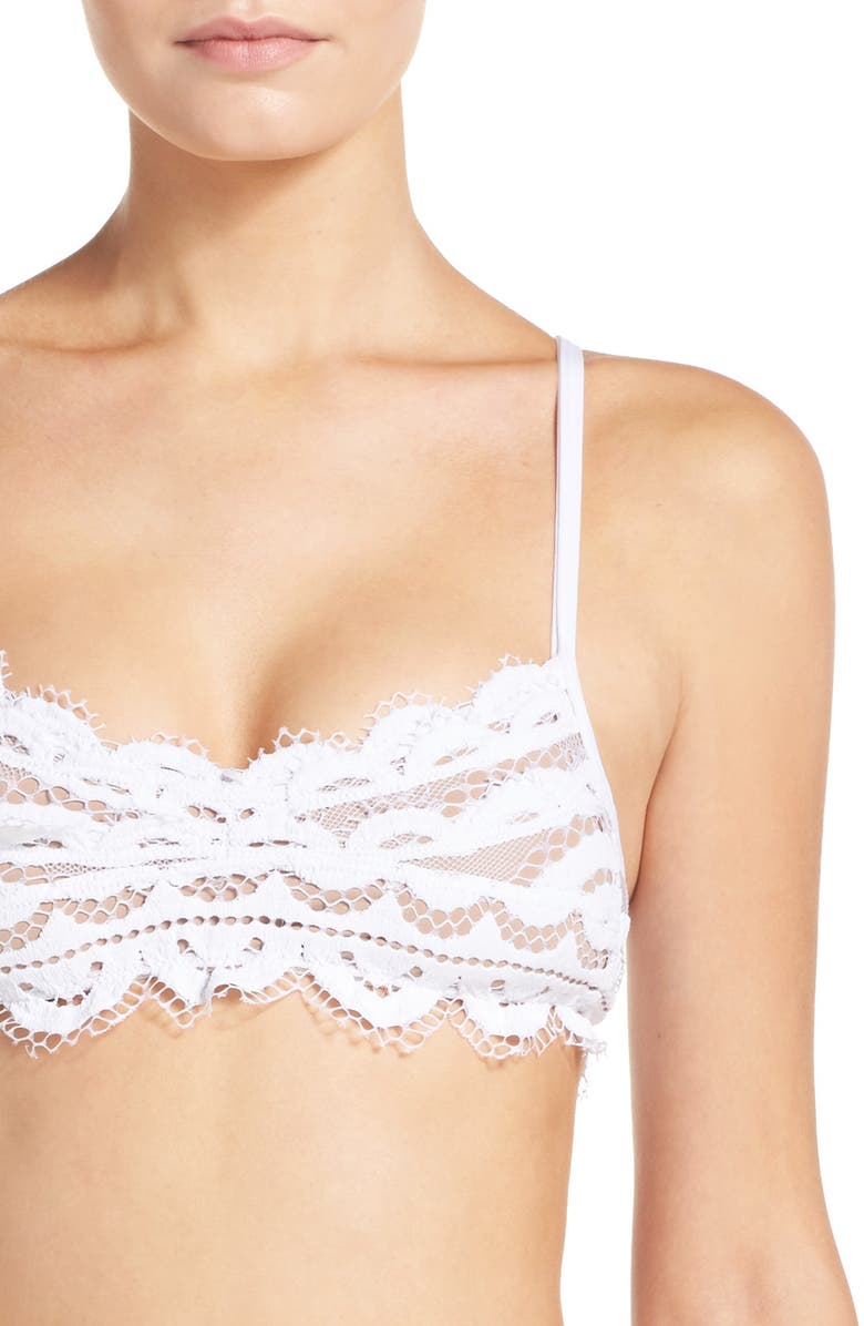 PQ SWIM Lace Bikini Top, Alternate, color, Water Lily