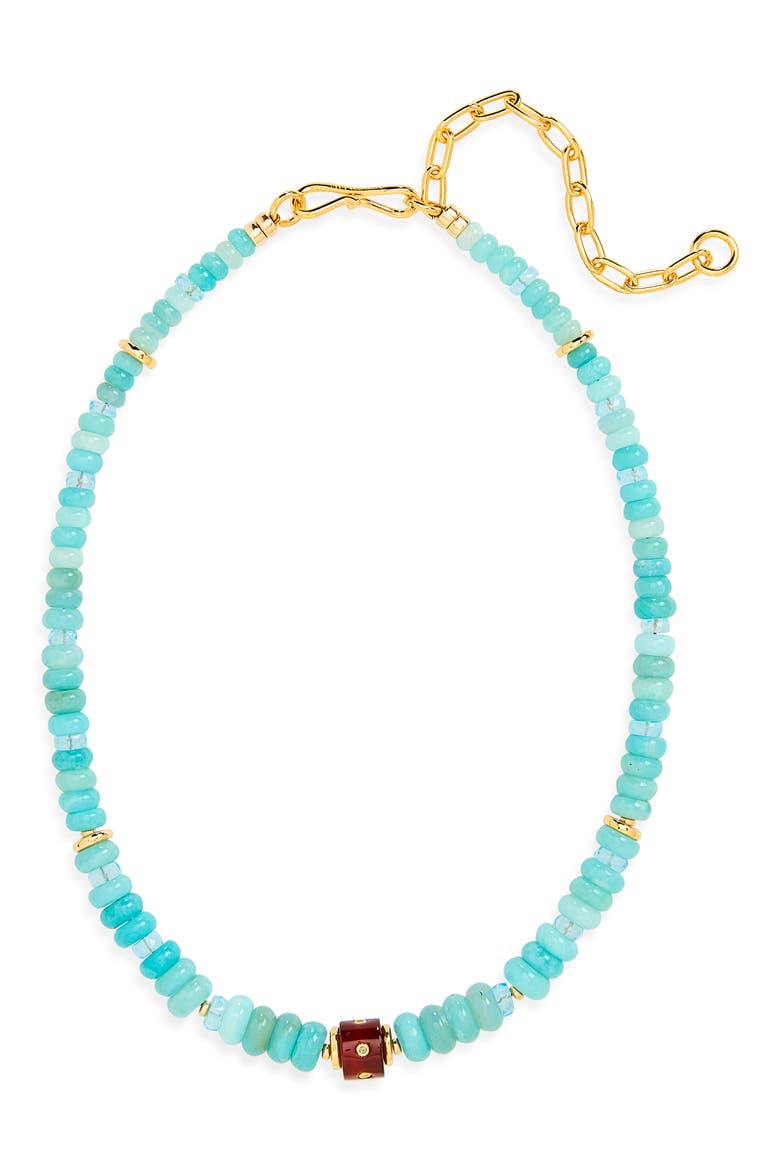 Hidden Stone Collar Necklace, Alternate, color, BLUE