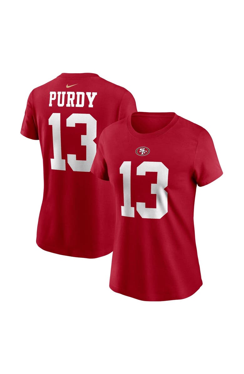Nike Women's Nike Brock Purdy Scarlet San Francisco 49ers Player Name & Number T-Shirt, Main, color, Scarlet