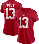 Nike Women's Nike Brock Purdy Scarlet San Francisco 49ers Player Name & Number T-Shirt