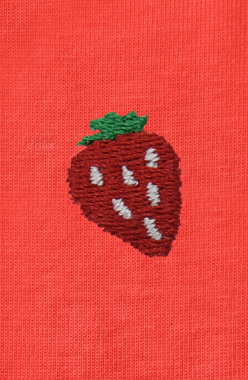 Dalix Womens Lil Strawberry Jersey Tee In Red