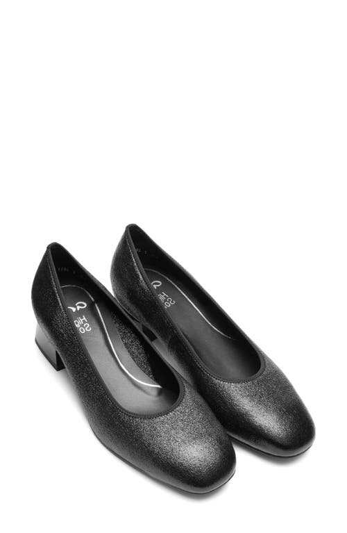 Ara Gypsum Block Heel Pump In Black
