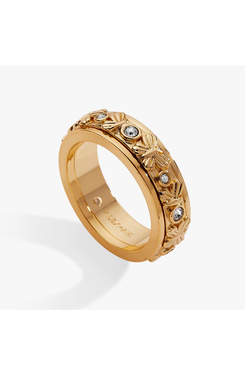 Alex and Ani Butterfly fidget ring, Main, color, Gold