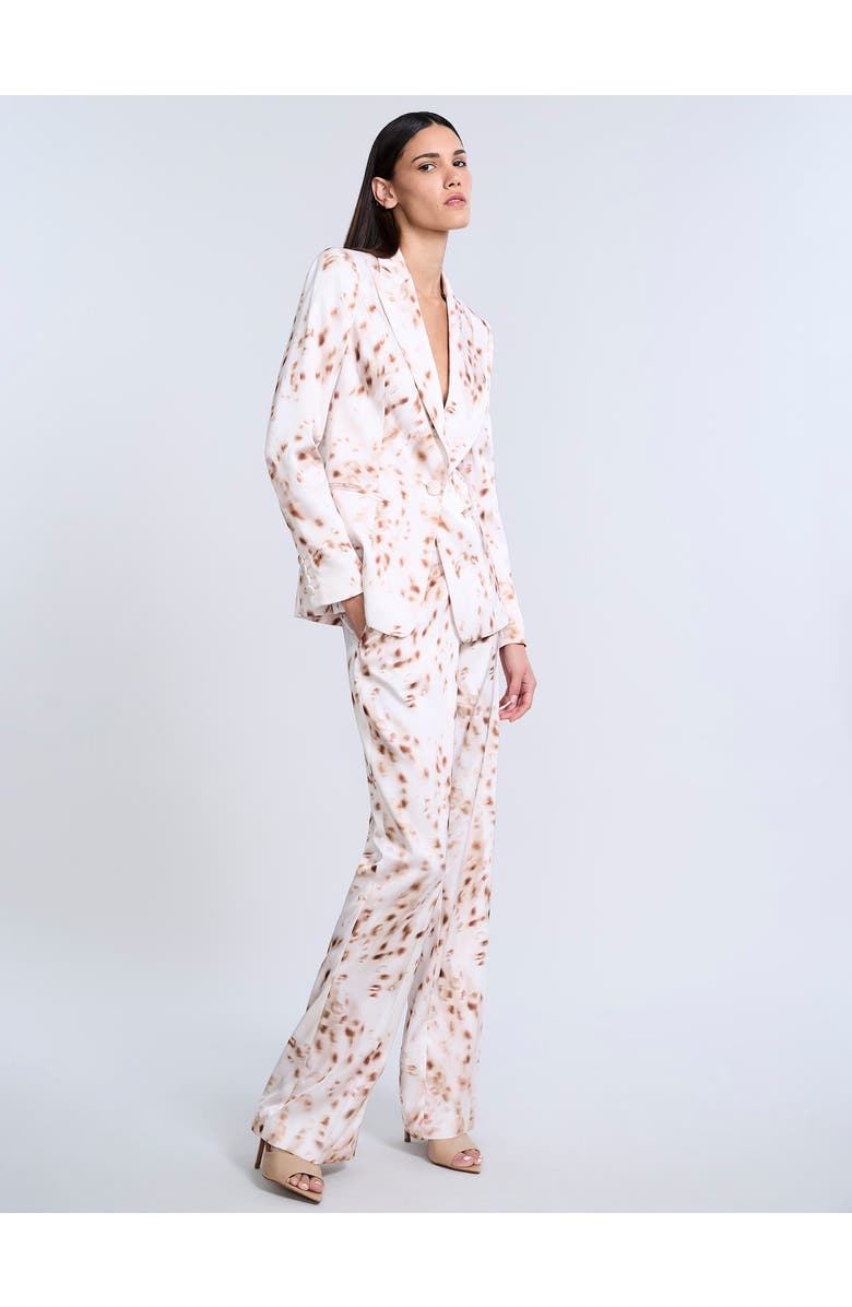 BCBGMAXAZRIA Single Breasted Animal Print', Alternate, color, Brown Sugar Animal Print