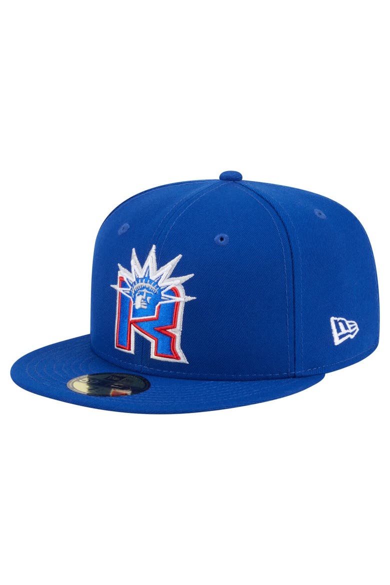 Men's New Era  Blue New York Rangers Deceptor 59FIFTY Fitted Hat, Alternate, color, Blue