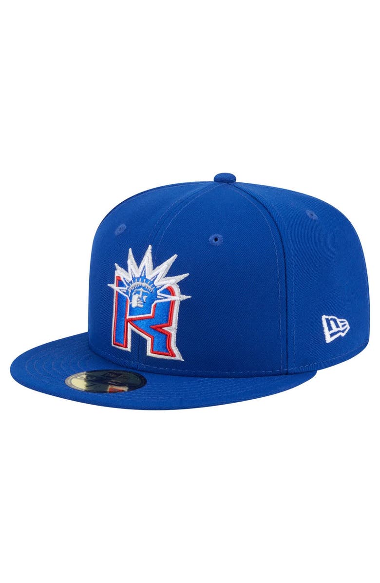 New Era Men's New Era Blue New York Rangers Deceptor 59FIFTY Fitted Hat, Alternate, color, Blue