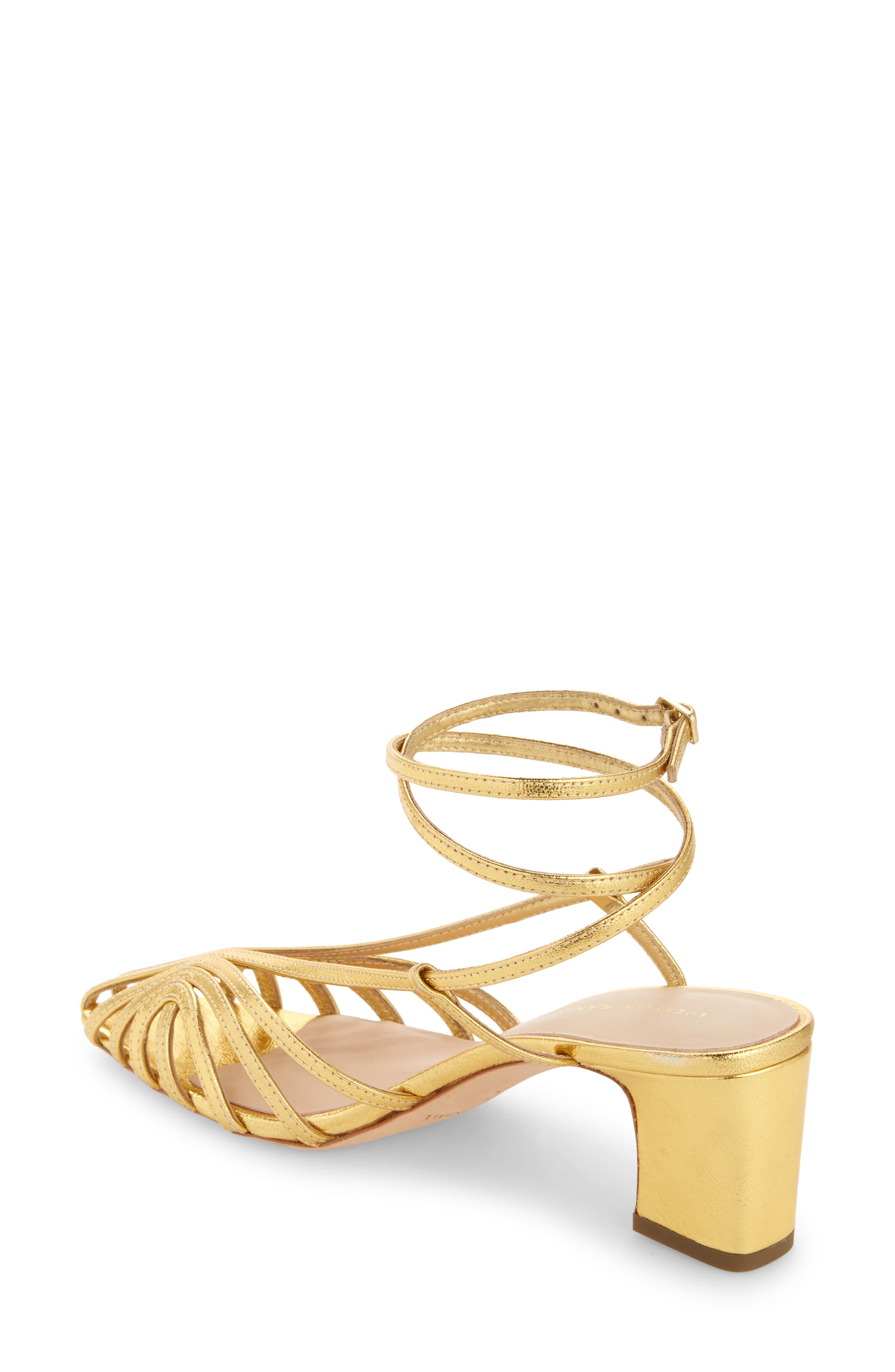 Livvy Ankle Strap Sandal, Alternate, color, GOLD