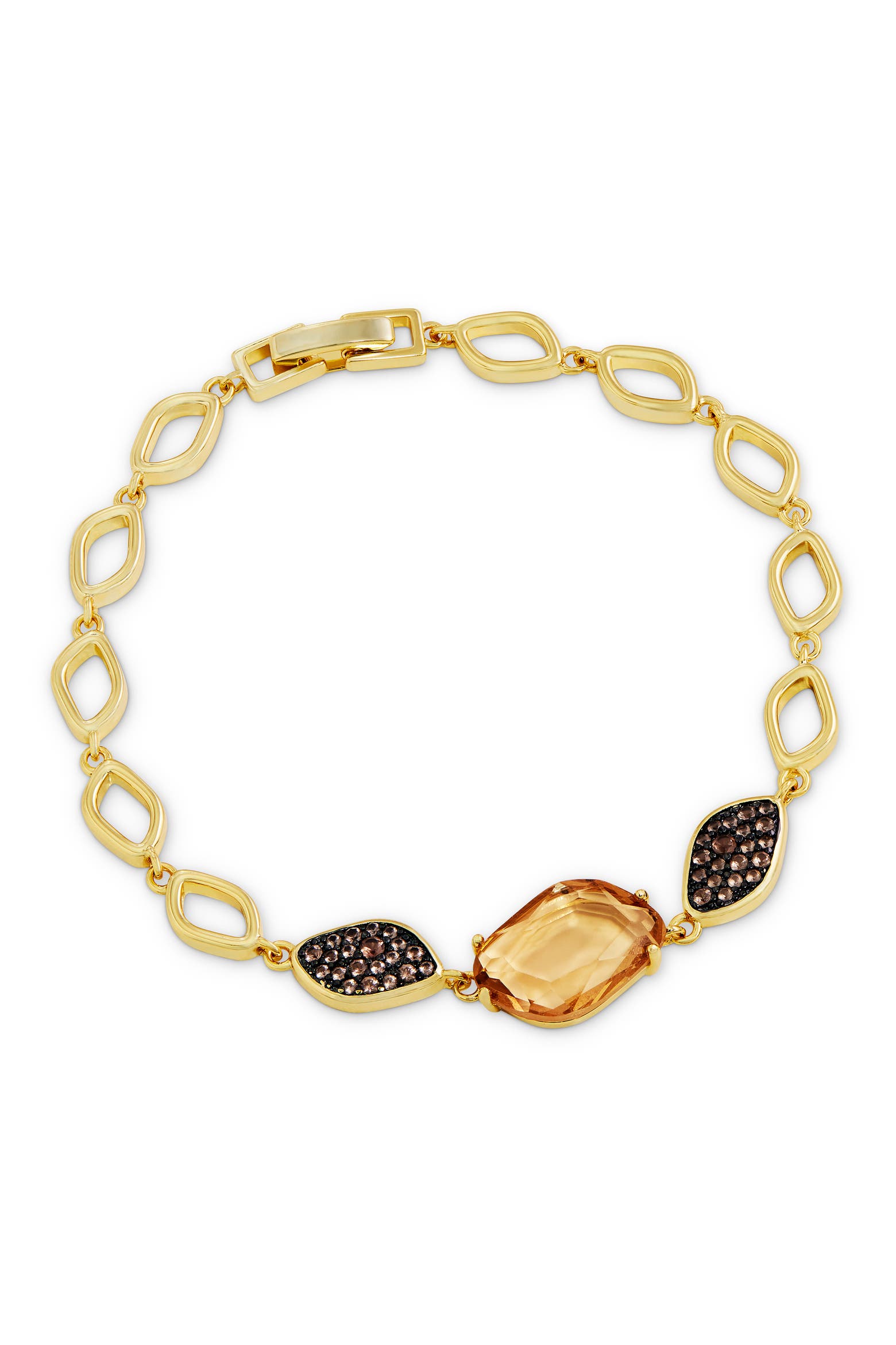 Tech Savvy Color SAVVY CIE JEWELS Carved Stone Pavé Link Bracelet (Women) | Nordstromrack